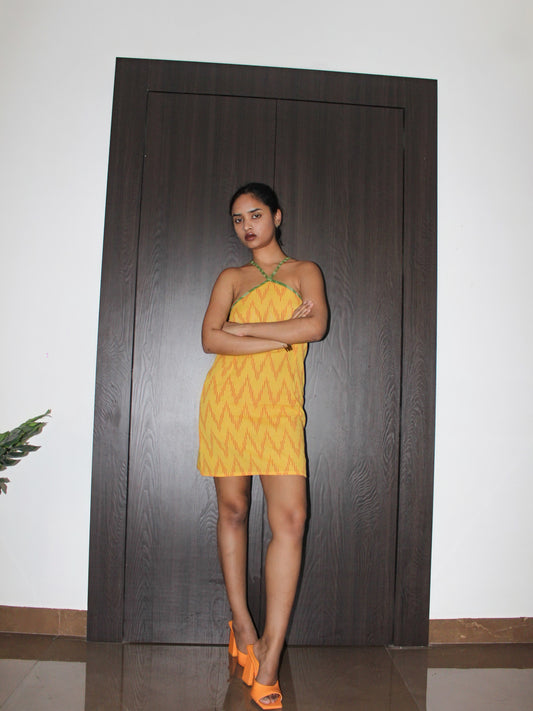 Ikat Yellow Dress