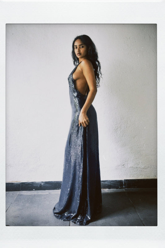 Clara dress - Blue Grey