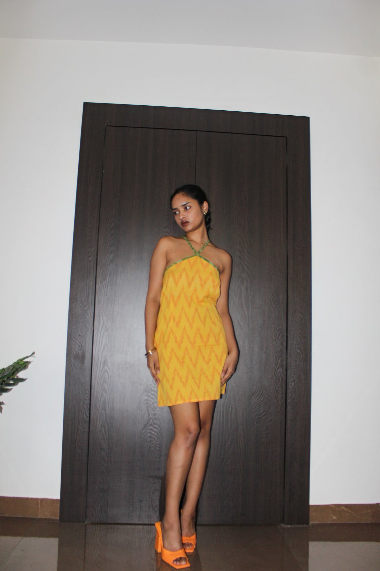 Ikat Yellow Dress