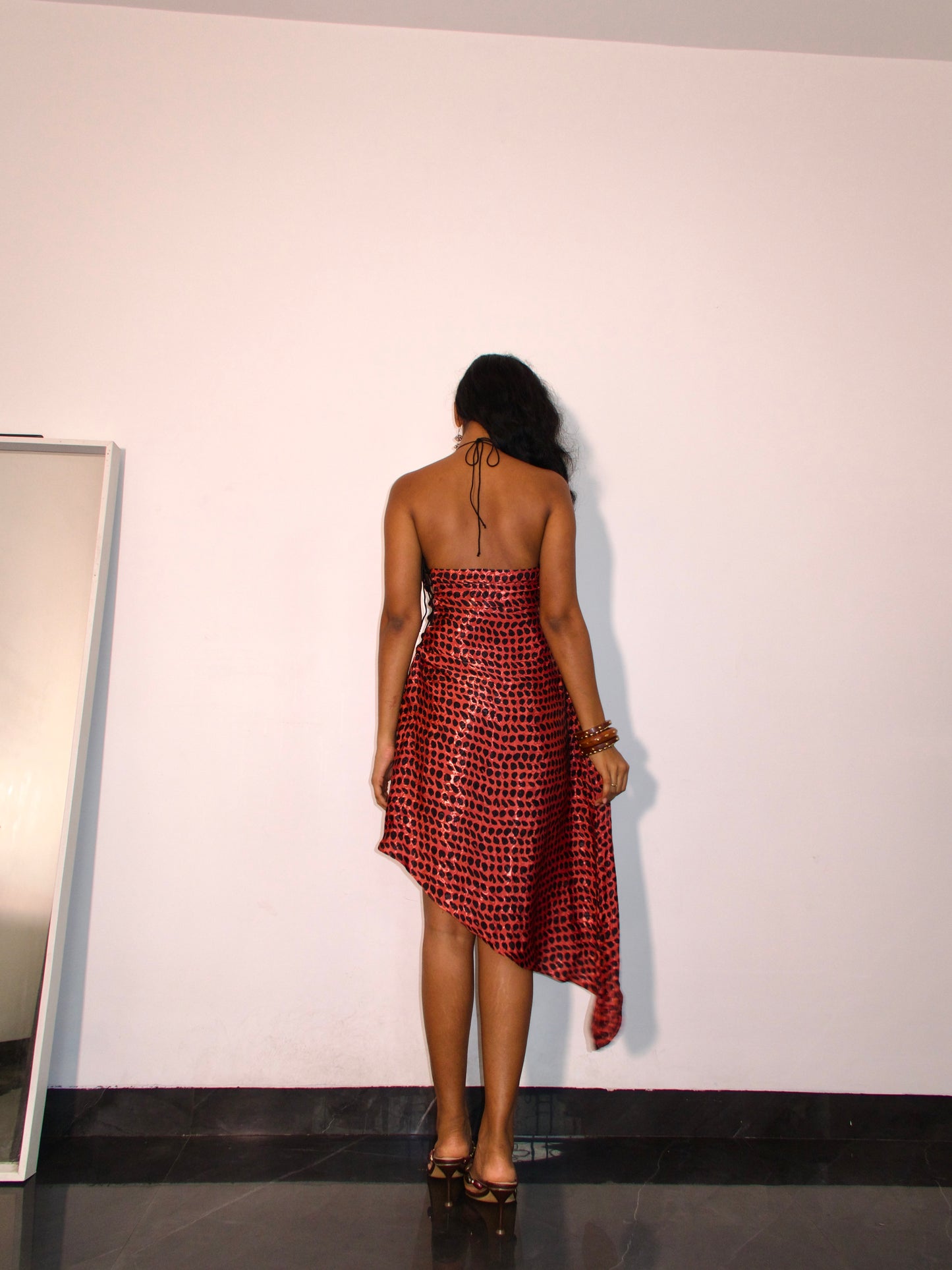 Leopardess dress -Red