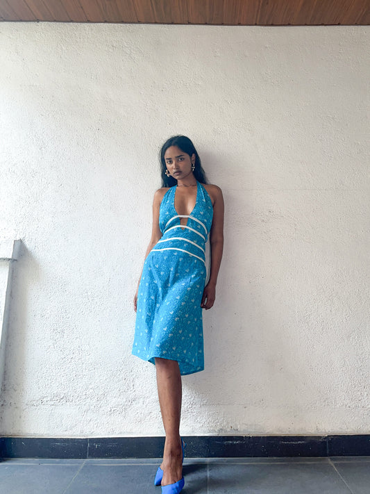 Rova Dress - Blue paisley