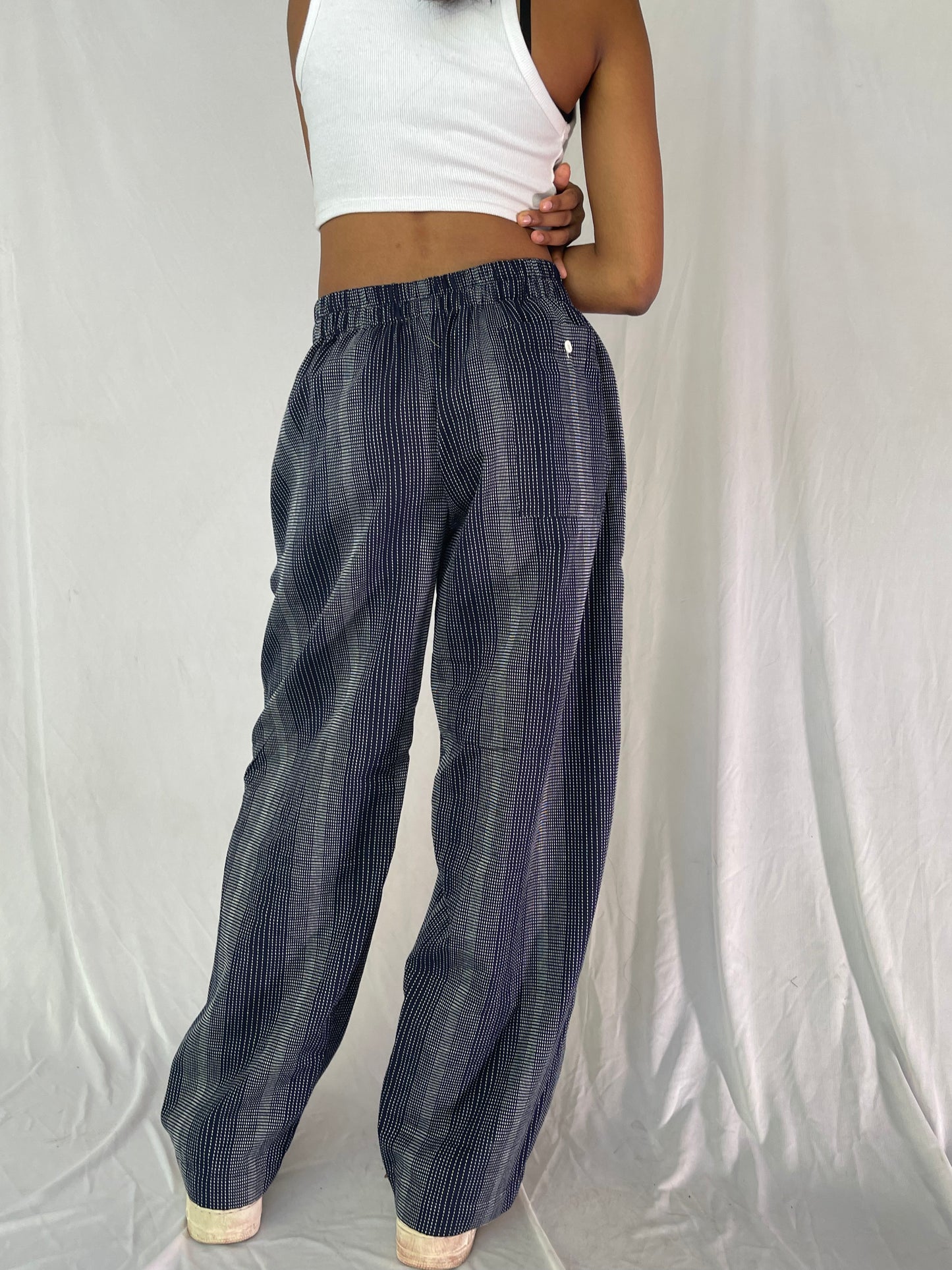 Striped Trousers- Navy