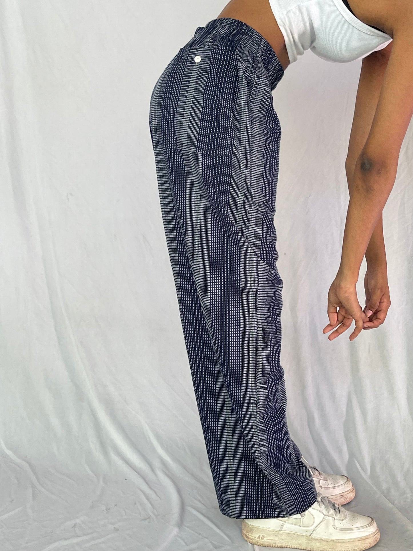 Striped Trousers- Navy