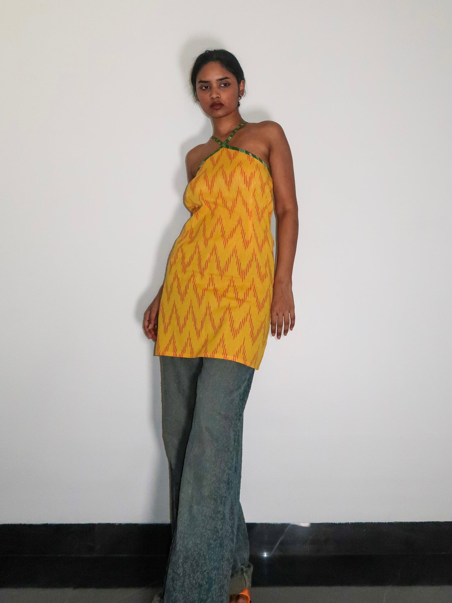 Ikat Yellow Dress