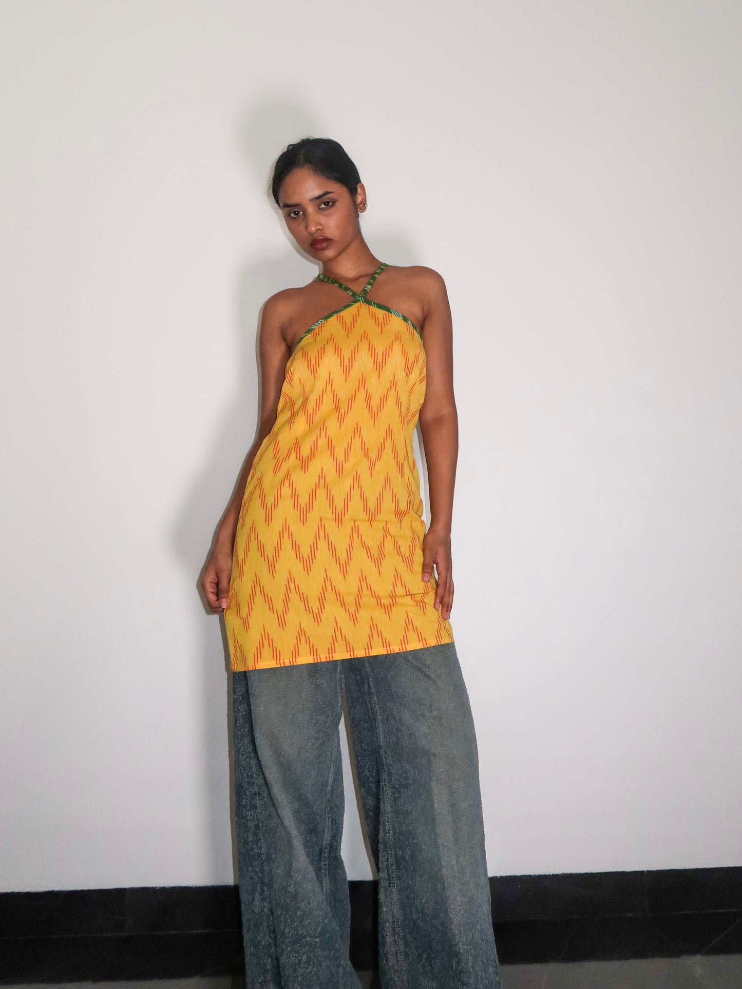 Ikat Yellow Dress