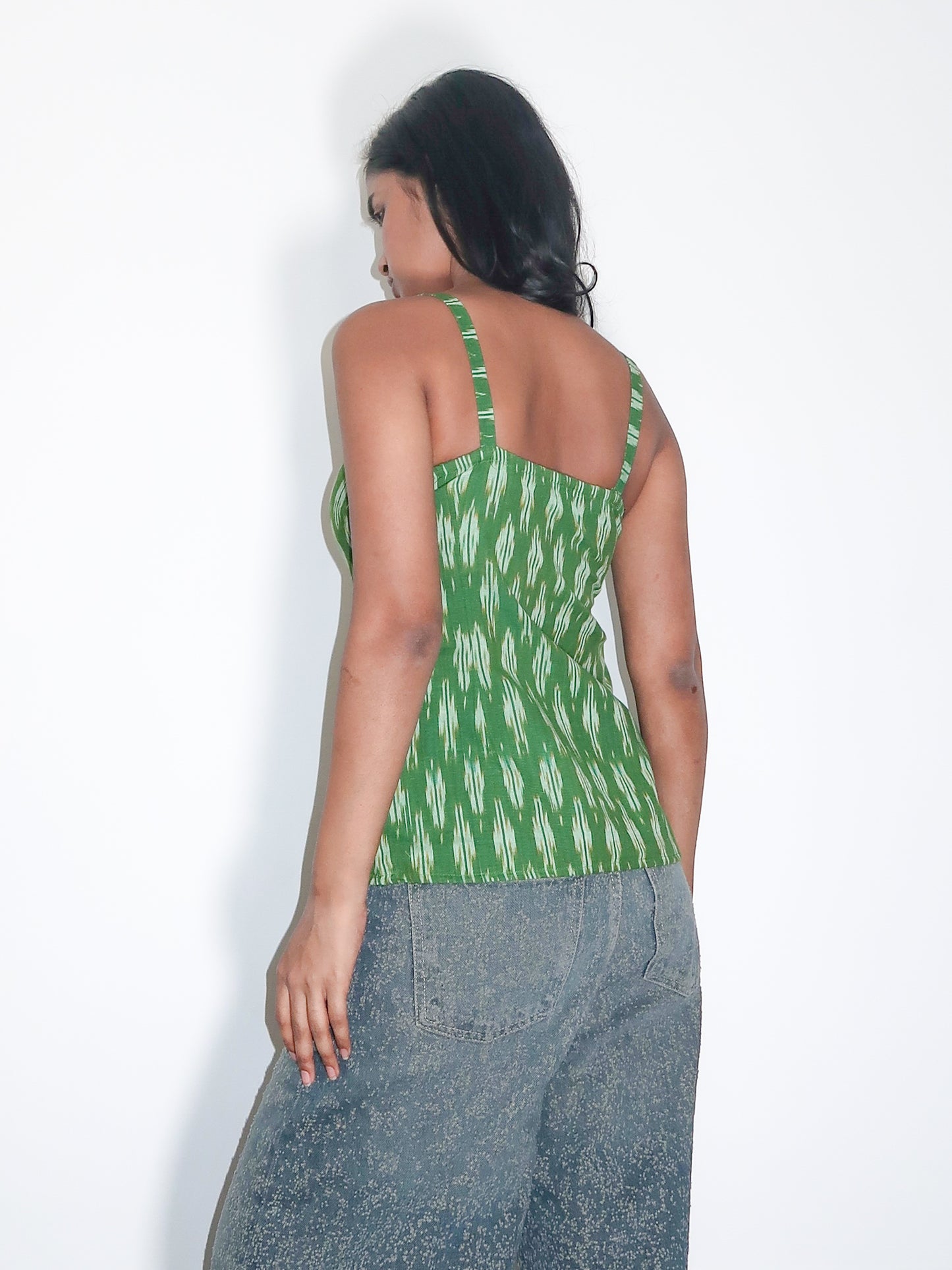 Ikat Green Top